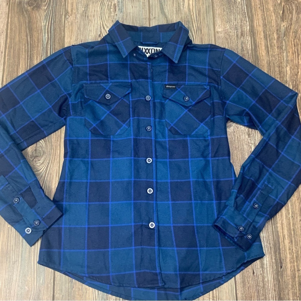 DIXXON | Snap On Limited Edition | Blue Button Down Women’s Flannel | Size Med
